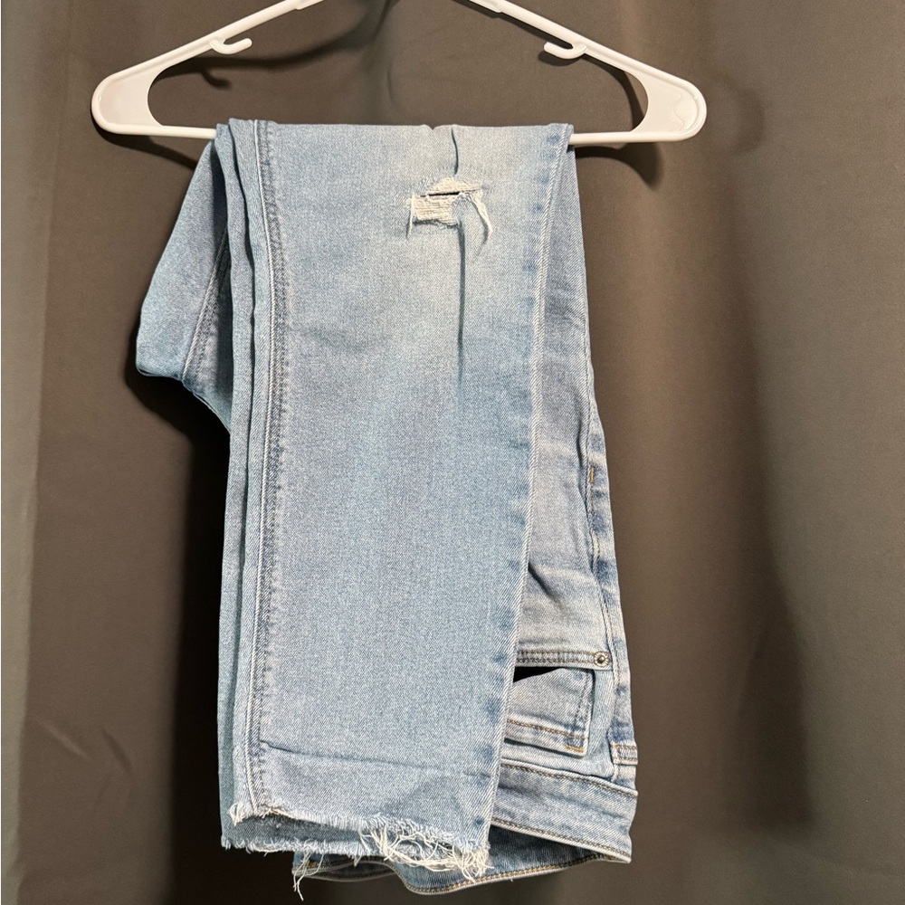 Light Blue Distressed Women's Jeans